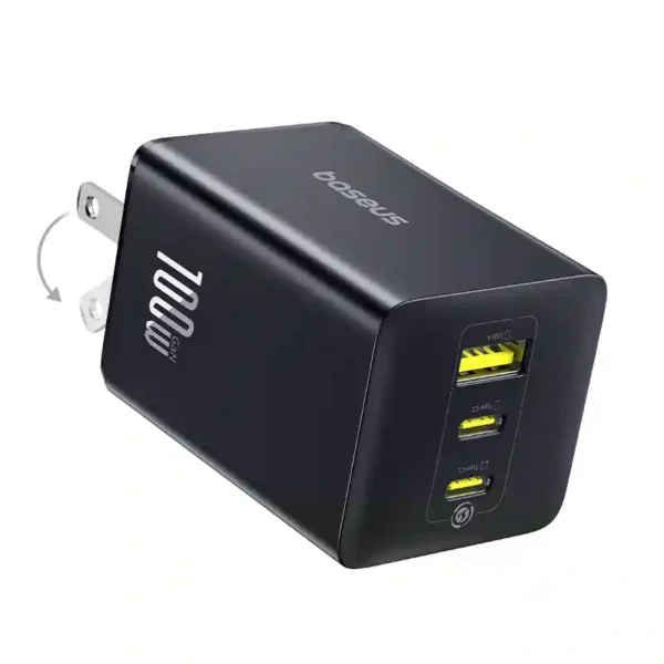 Baseus EnerFill FE11 100W 2C+U Fast Charger (US) – Cosmic Black