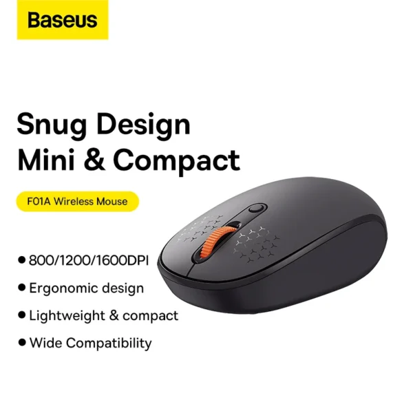 Baseus F01A 2.4G Wireless Mouse — Adjustable DPI