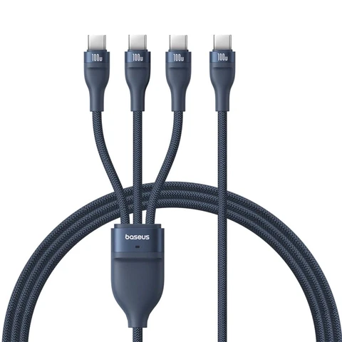 Baseus Flash Series 3 Type-C to Triple-C 100W Fast Charging Cable – 1.5m