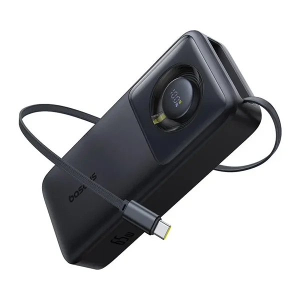 Baseus Free2Pull 20000mAh Power Bank — 65W with Retractable USB-C Cable