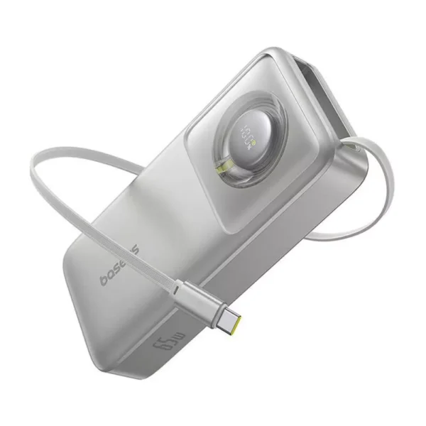 Baseus Free2Pull 20000mAh Power Bank — 65W with Retractable USB-C Cable
