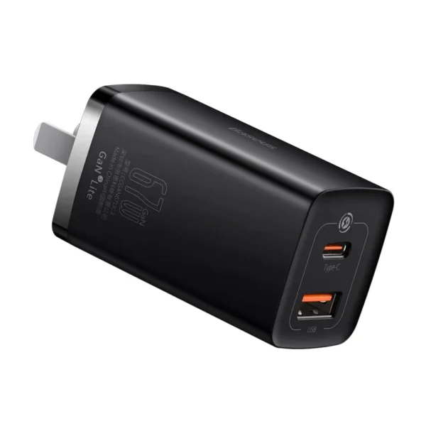 Baseus GaN3 Lite 67W Fast Charger — USB-C + USB-A (CCGAN67UC3)
