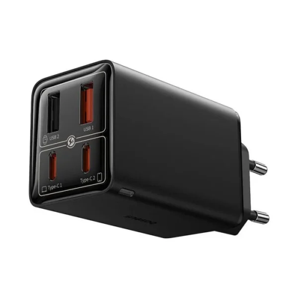 Baseus GaN6 Pro 100W EU Charger 2C+2U with Mini White USB-C Cable