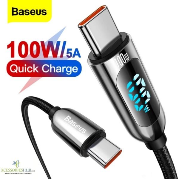 Baseus LED Display 100W USB-C to USB-C PD Cable