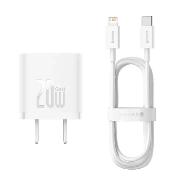 Baseus Super Si PD 20W Adapter with Type-C to Lightning Cable