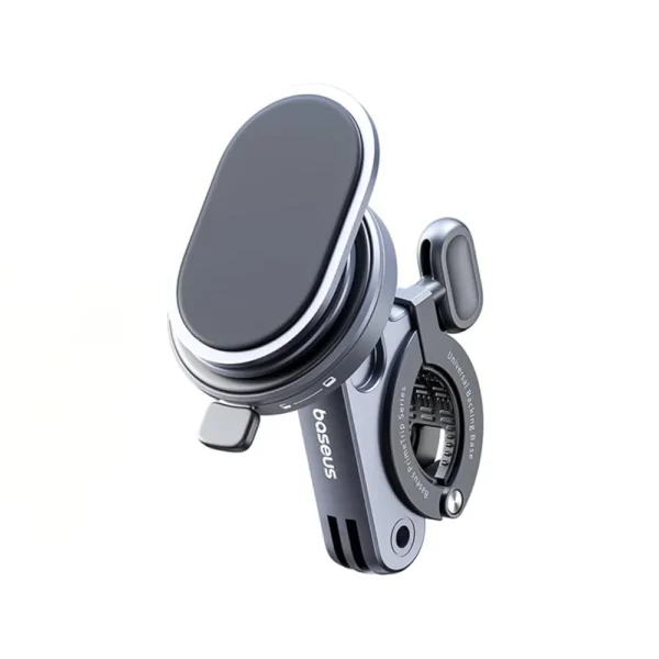 Baseus PrimeTrip Stick-on Bike Phone Mount — Cosmic Black, 2-in-1 Ring Stand