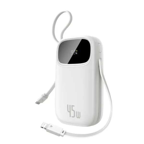 Baseus QPow 3 45W EnerFill FC31 Power Bank — 20000mAh, Built-in USB-C & Lightning