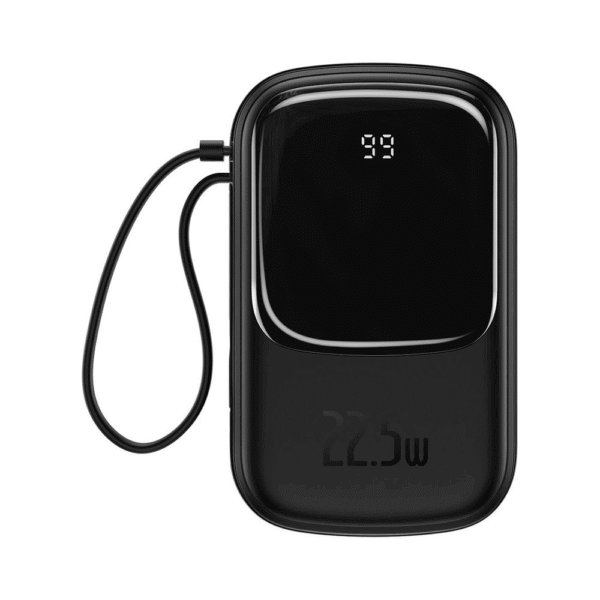 Baseus Qpow Pro 20000mAh Power Bank – 22.5W QC, Digital Display, Built-in USB-C Cable