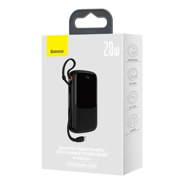 Baseus Qpow Pro 20W 10000mAh Digital Display Power Bank – iPhone Edition