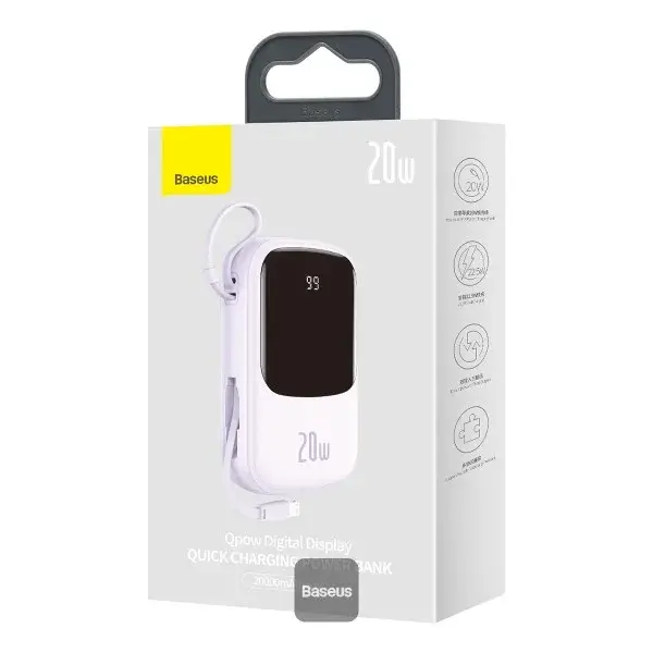 Baseus Qpow Pro 20W 10000mAh Digital Display Power Bank – iPhone Edition - Image 2