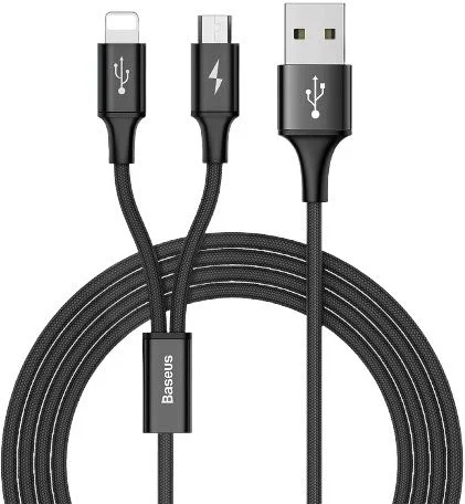 Baseus Rapid Series 2-in-1 USB to Lightning + Micro Cable — 3A