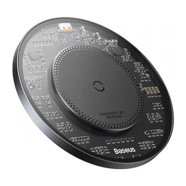 Baseus Simple 2 Wireless Charger 15W — Cluster Black with 24W USB-C Cable