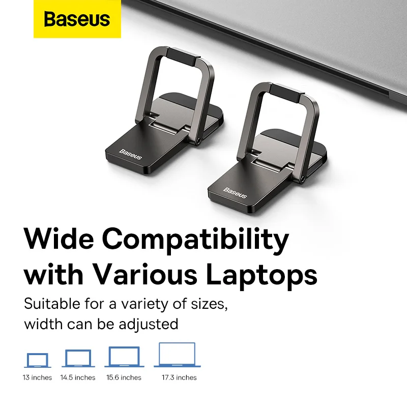 Baseus Slim Laptop Kickstand (2 Pack) – Zinc Alloy, 13″+ Laptops