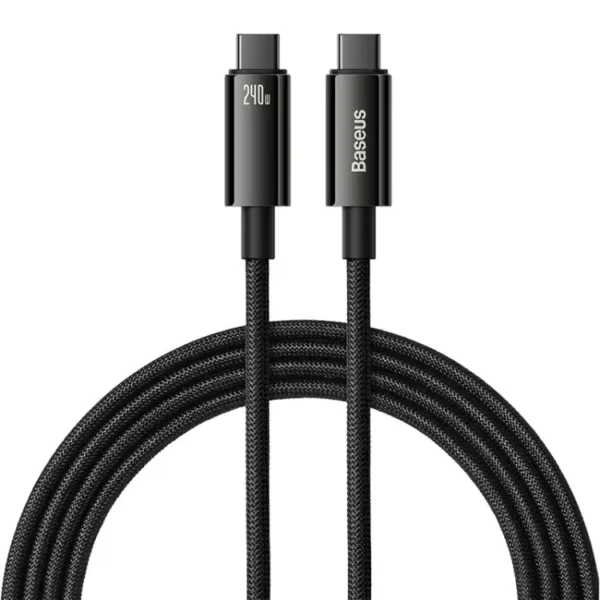 Baseus Tungsten Gold USB-C to USB-C Cable — 240W PD3.1 Fast Charge