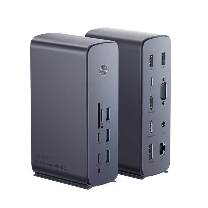 Baseus UnionJoy Pro 17-Port Four-Screen Docking Station – Grey