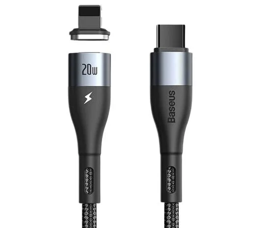 Baseus Zinc Magnetic Safe Fast Charging Cable USB to iPhone 2.4A — 2m Black