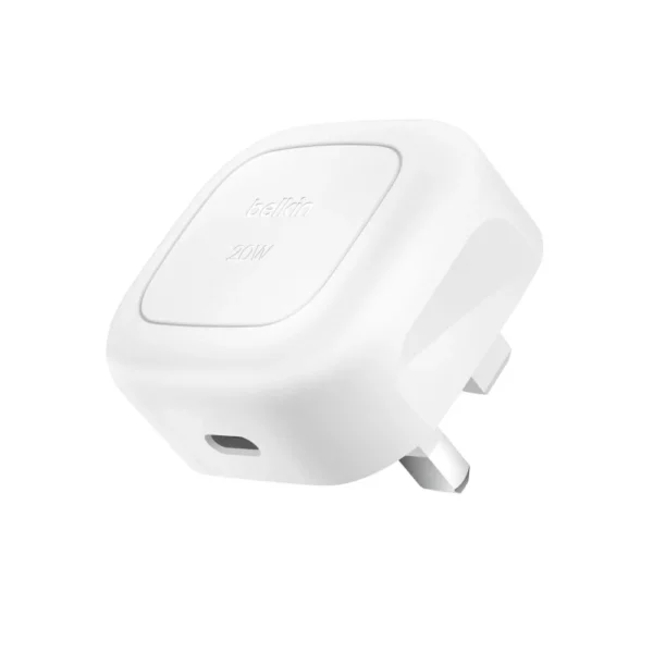 Belkin BoostCharge Compact 20W USB-C Wall Charger with Foldable Prongs