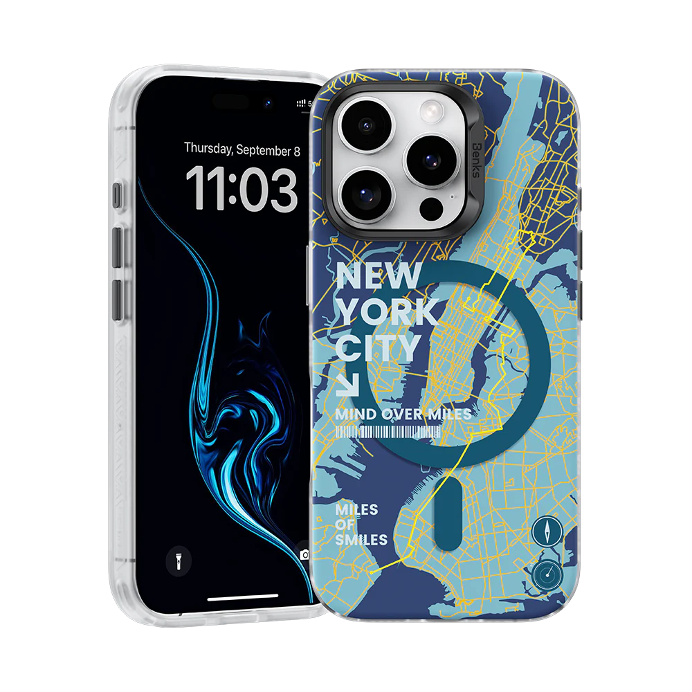 Benks iPhone 16 Pro Magnetic City Case — New York Edition