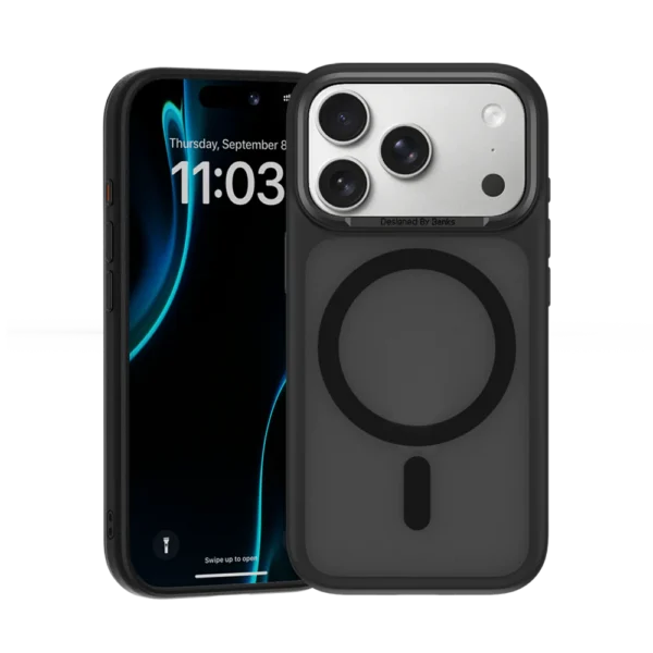 Benks Mist Magnetic Case for iPhone 17 Pro – Black with Metal Lens Frame