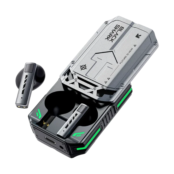 Black Shark T11 Earbuds — Slide Cover with RGB and 30h Battery
