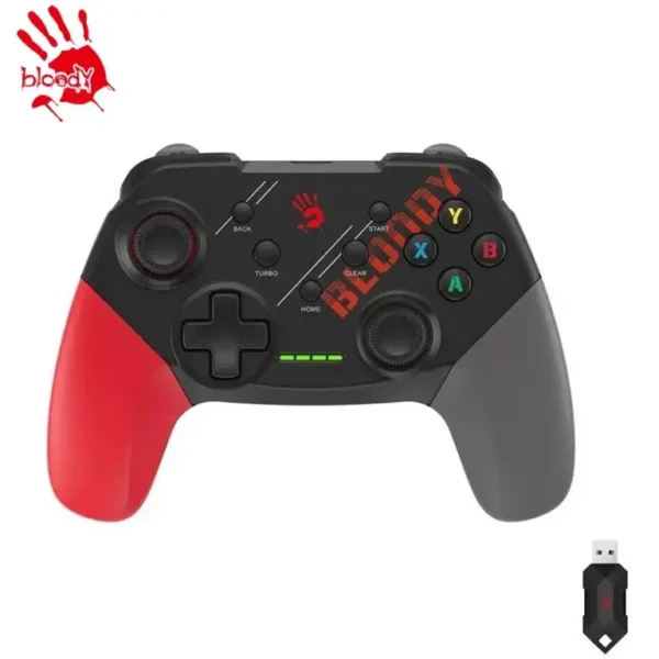 Bloody GPW50 Gamepad — Dual-Mode 2.4G Wireless and USB Wired (Sports Red)