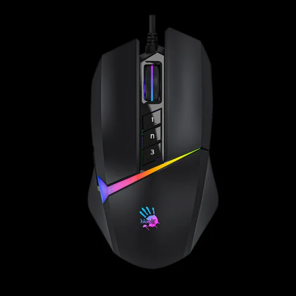 Bloody W60 Max RGB Gaming Mouse — 10K CPI, Dual-Injection Wheel