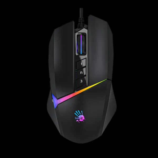 Bloody W60 Max RGB Gaming Mouse — 10K CPI, Dual-Injection Wheel
