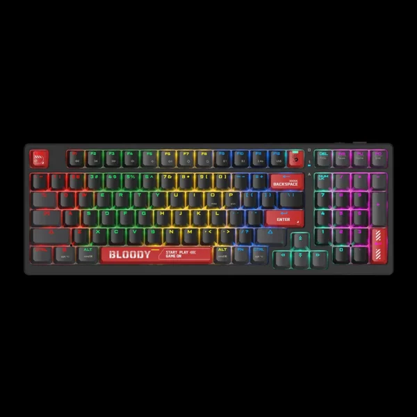 Bloody WS98 Dual-Core Wireless Mechanical Gaming Keyboard – Sports Red