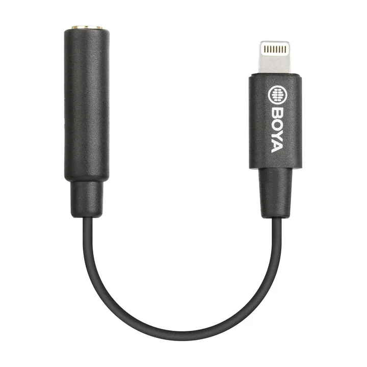 Boya BY-K3 3.5mm TRRS (Female) to Lightning (Male) Audio Adapter