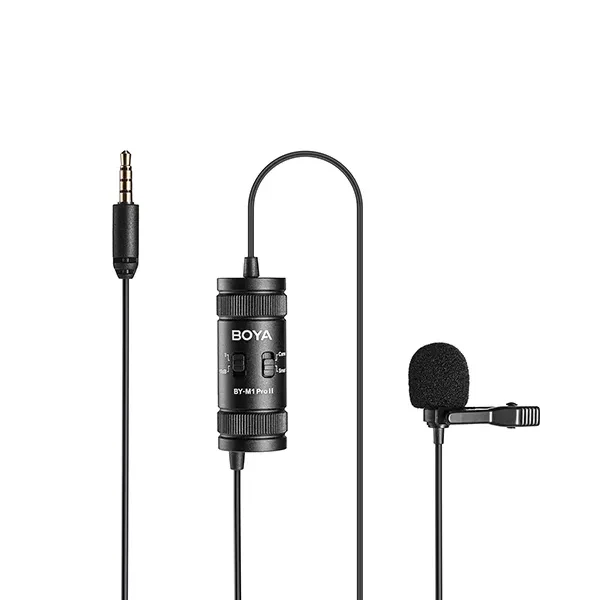 Boya BY-M1 Pro Ⅱ Universal Lavalier Microphone — 50 Hz–20 kHz, TRS/TRRS