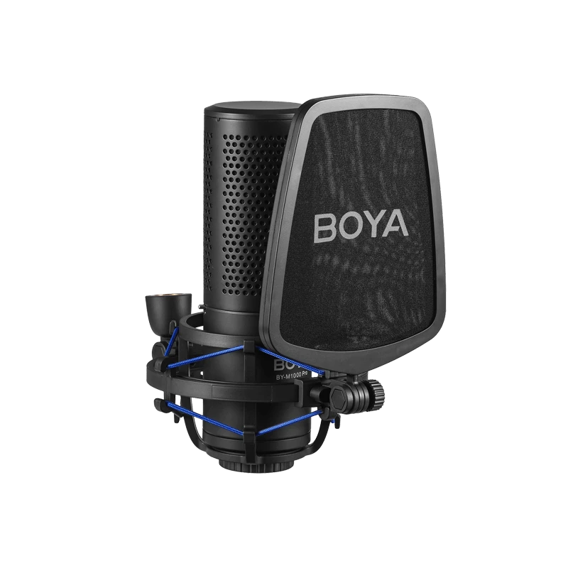 Boya BY-M1000 Pro Condenser Microphone — Multi-Pattern, Phantom Power
