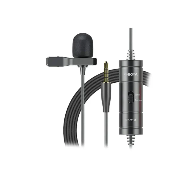 Boya BY-M1S Omnidirectional Lavalier Microphone — 6 m TRRS Cable