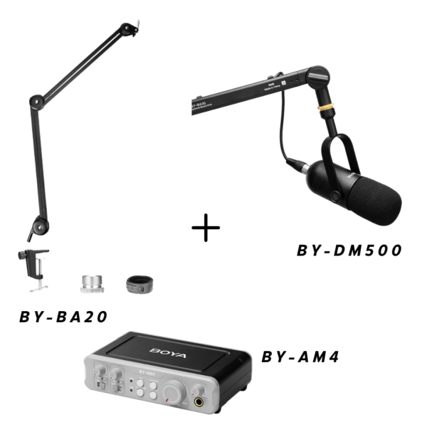 Boya Dynamic Podcast Mic Setup — Cardioid, No Phantom Power