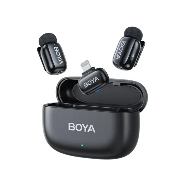 Boya Mini 15 iPhone iOS Dual Wireless Microphone with Charging Case