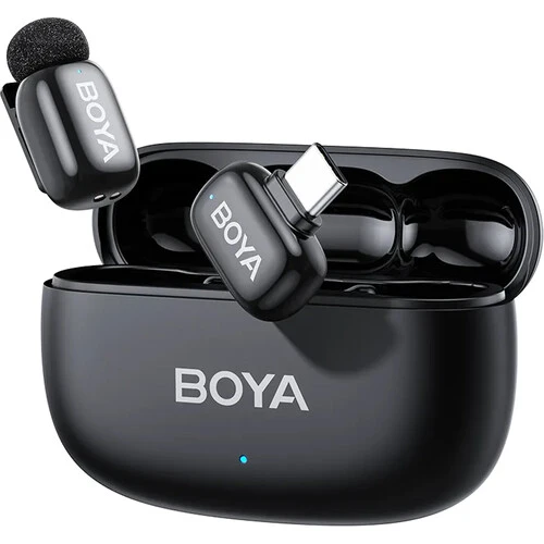 BOYA Mini 2-05 AI Wireless Microphone — USB-C with Charging Case