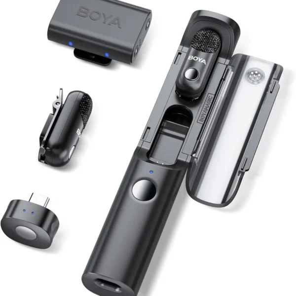 BOYA BOYAMAGIC-03 Wireless Lavalier Mic – Type-C and Camera Receivers