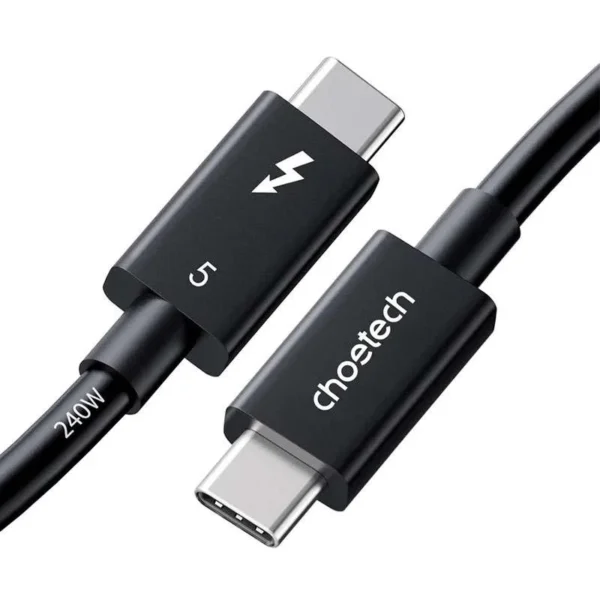 Choetech A3011 Thunderbolt 5 USB-C Cable — 240W, 80Gbps, Dual 8K