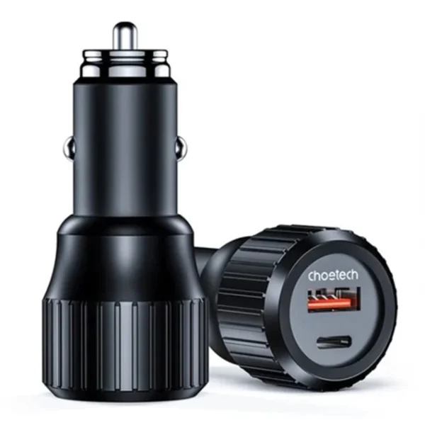 Choetech TC0010 63W Car Charger — 45W USB-C PD and 18W USB-A QC3.0