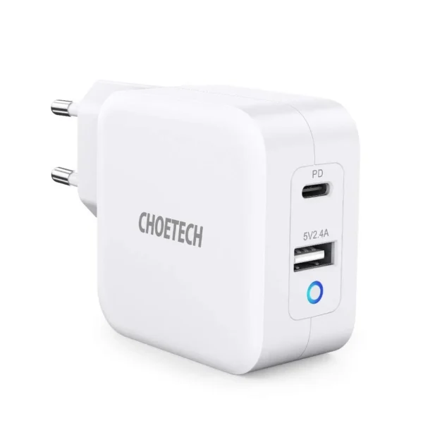 Choetech PD8002 65W 2-Port GaN PD Foldable USB-C Fast Charger