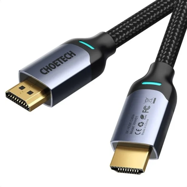 Choetech 8K HDMI 2.1 Nylon Braided Cable 2 m – XHH01 (Black)