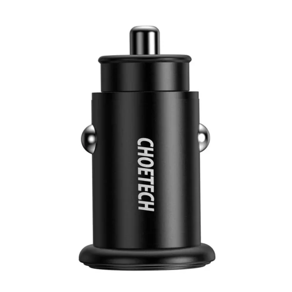 Choetech TC0006 PD+QC 30W USB-A & Type-C Fast Car Charger – Black