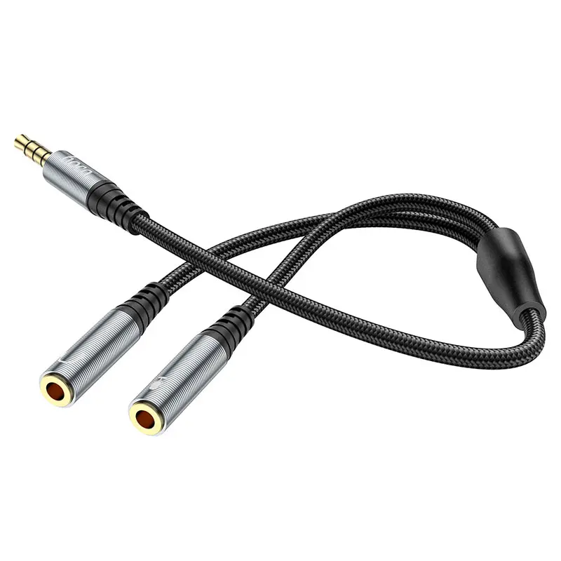 HOCO UPA21 2-in-1 3.5mm Headset Adapter – Male to Dual Female