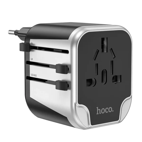 Hoco AC5 Level Dual-Port Travel Charger with EU/UK/US/AUS Plug Adapters