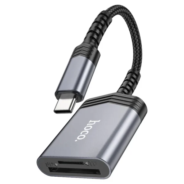 Hoco UA25 Type-C Card Reader — SD + TF, up to 2TB