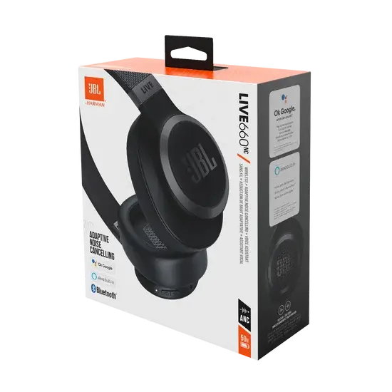 JBL Live 660NC – Wireless Over-Ear ANC Headphones, Black