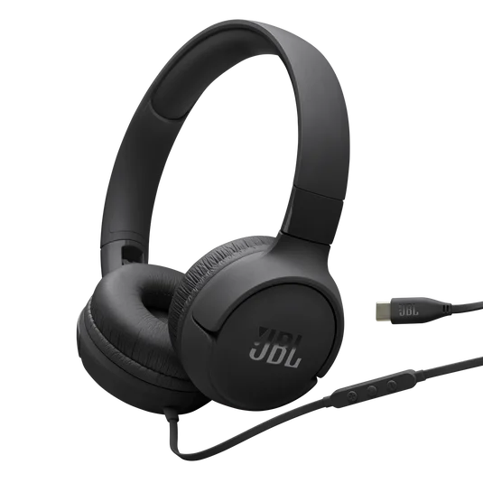 JBL Tune 520C USB-C Wired On-Ear Headphones – Hi-Res & Pure Bass