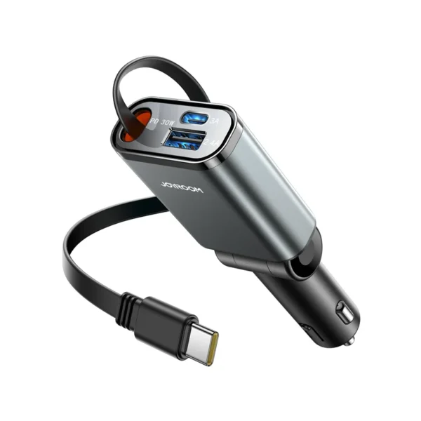 Joyroom JR-CCL07 3-in-1 Retractable Car Charger with 45W Type-C