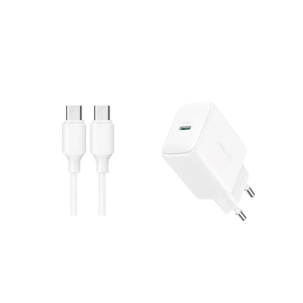Joyroom JR-TCF20 PD 20W Charger with 1 m Type-C to Type-C Cable – White