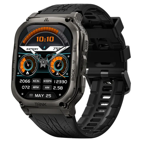 Kospet Tank M3 Rugged Smartwatch — 1.96″ Always-On AMOLED & Bluetooth Calling