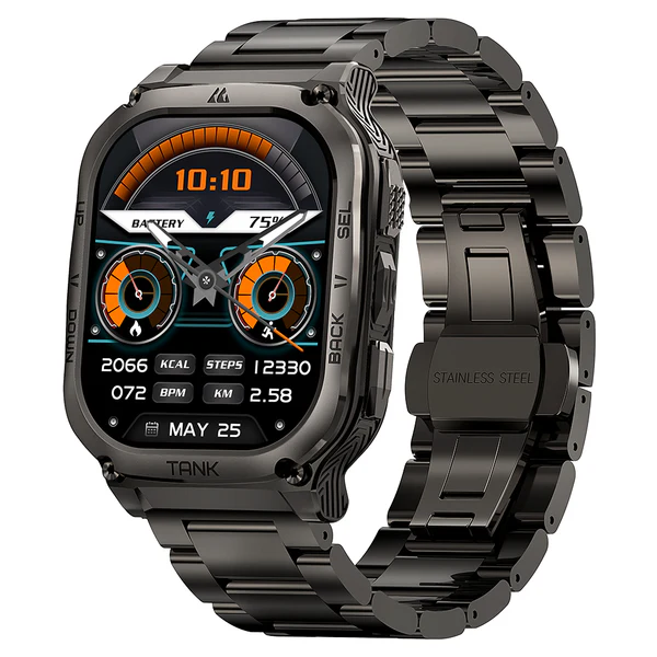 Kospet Tank M3 Special Edition Smartwatch – Dual Straps, 1.96″ AMOLED AOD & GPS
